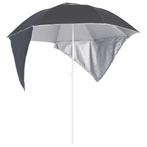 vidaXL Strandparasol met zijwanden 215 cm antracietkleurig, Verzenden, Nieuw, 1 tot 2 meter, Strandparasol
