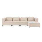 Modulaire Bank / Hoekbank Domas XL - Beige - Corduroy bekled, Huis en Inrichting, Verzenden, Nieuw