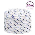 vidaXL Boot touw 20 mm 50 m polypropyleen wit, Verzenden, Nieuw