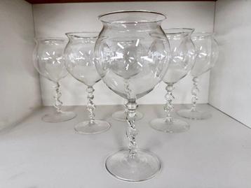 Jos Böhm (1922-1992) - Drinkglas (6) - Kristal - 1970s Gin beschikbaar voor biedingen