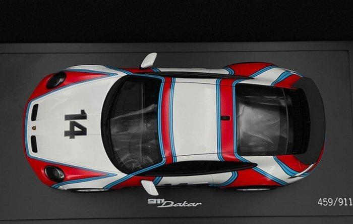 Spark 1:18 - Modelauto - Porsche 911 992 Dakar Martini, Hobby en Vrije tijd, Modelauto's | 1:5 tot 1:12