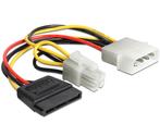 Molex (m) - ATX12V P4 (m) + SATA (v) voedingskabel, Nieuw, Ophalen of Verzenden