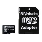 Verbatim Micro SDXC UHS-1 geheugenkaart / 64GB, Audio, Tv en Foto, Fotografie | Geheugenkaarten, Nieuw, Ophalen of Verzenden