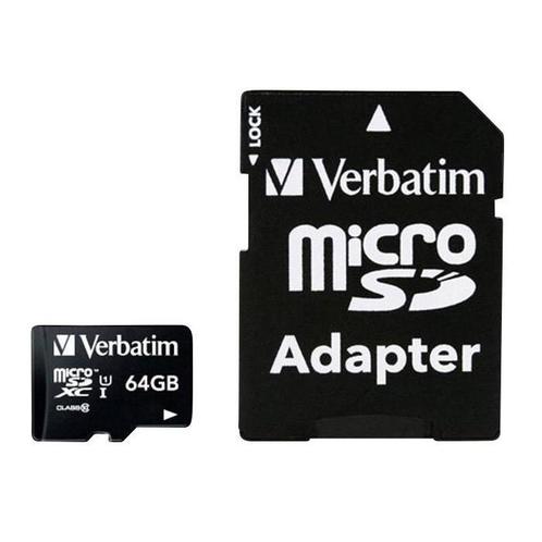 Verbatim Micro SDXC UHS-1 geheugenkaart / 64GB, Audio, Tv en Foto, Fotografie | Geheugenkaarten, Ophalen of Verzenden