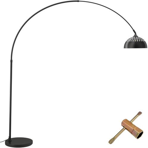 Booglamp Arcus, staal, retro-stijl, 60W - zwart, Huis en Inrichting, Lampen | Overige, Verzenden