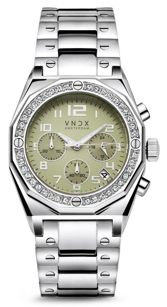 VNDX The One Silver Green MS12886-18 dameshorloge, Sieraden, Tassen en Uiterlijk, Horloges | Dames, Polshorloge, Nieuw, Overige merken