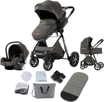 Baby Stroller HVG9 – Wandelwagen Deepgrijs | Compact & Verst beschikbaar voor biedingen