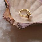18 Krt. Gouden cocktail ring met parel (witgoud) (witgoud), Sieraden, Tassen en Uiterlijk, Ringen, 18 tot 19, Gebruikt, Overige kleuren