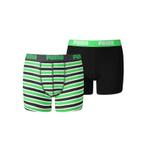 PUMA boys 2-pack printed stripe classic green (zwart, groen)