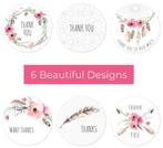 Sluitstickers thanks thank you 6 designs etiket rol 500, Ophalen of Verzenden, Nieuw