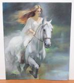 Domingo Alvarez Gomez (1942) - Chica con caballo - NO, Antiek en Kunst