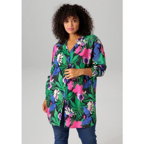Aniston PLUS Lange blouse met tropische bloemen en, Kleding | Dames, Blouses en Tunieken, Nieuw, Verzenden