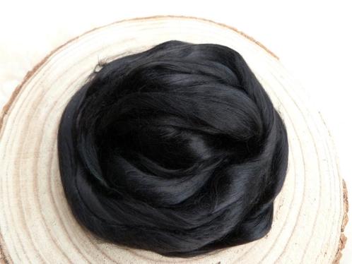 Tencel in lont zwart, Hobby en Vrije tijd, Spinnewielen en Spinnen, Overige typen, Nieuw, Ophalen of Verzenden