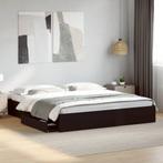 vidaXL Bedframe met lades bewerkt hout zwart 180x200 cm, Eenpersoons, Verzenden, Zwart, Nieuw