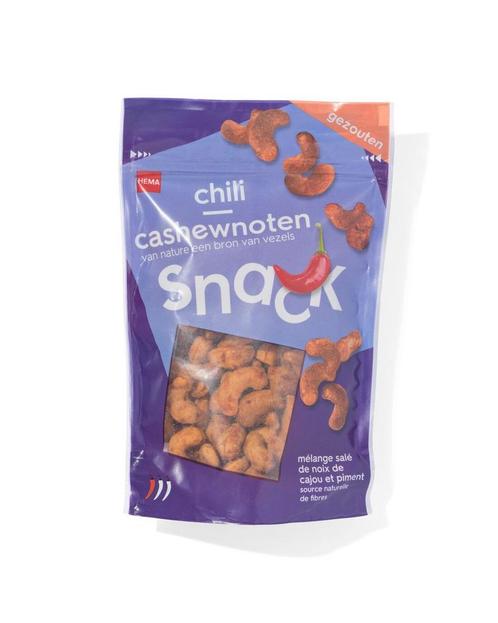 HEMA Cashewnoten chili 165gr 2 voor 6.49 ; met je HEMA pas, Diversen, Levensmiddelen, Verzenden