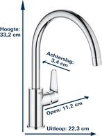 GROHE BauCurve Keukenkraan - Hoge uitloop - 360° draaibereik, Verzenden, Zo goed als nieuw