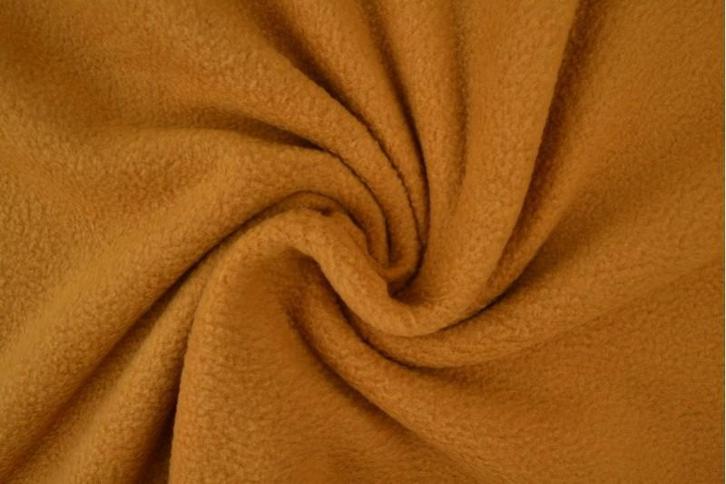 10 meter fleece stof Donker Okergeel - Anti Pilling Fleece, Hobby en Vrije tijd, Stoffen en Lappen, 120 cm of meer, 200 cm of meer