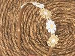 Diadeem - haarband - madeliefjes taupe/wit - bloemen - bloem, Nieuw, Ophalen of Verzenden