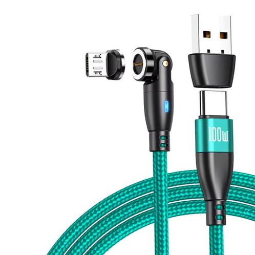 USB Type C naar Micro-USB Magnetische Oplaadkabel - 1,8, Telecommunicatie, Mobiele telefoons | Telefoon-opladers, Nieuw, Verzenden