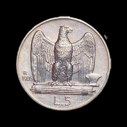 Italië, Koninkrijk Vittorio Emanuele III. 5 Liras 1926, Postzegels en Munten, Munten | Europa | Niet-Euromunten