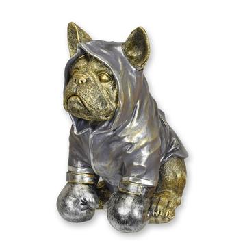 A RESIN FIGURINE OF AN ENGLISH BULLDOG DRESSED AS A BOXER beschikbaar voor biedingen