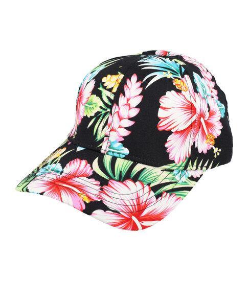 Cap Tropische Bloemen Patroon Maat 54cm - 58cm Color Zwart, Kleding | Dames, Hoeden en Petten