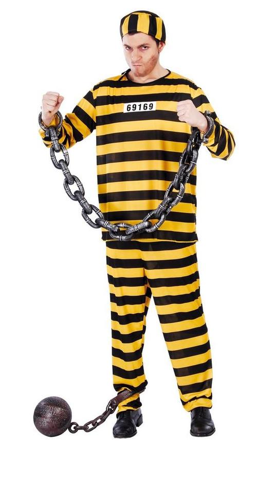 Boevenpak Geel Zwart Heren, Kleding | Heren, Carnavalskleding en Feestkleding, Nieuw, Verzenden