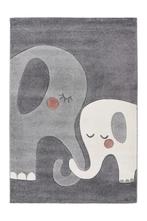 Kindervloerkleed | Happy | Olifant | Zilver | 80x150 cm, Huis en Inrichting, Verzenden, Nieuw
