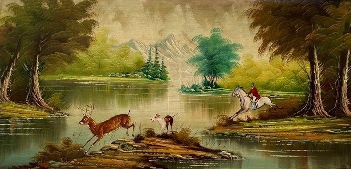 Britse school (XX) - Corsa nel Bosco Silenzioso, Antiek en Kunst, Kunst | Schilderijen | Klassiek