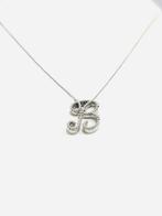 Ketting met hanger - 18 karaat Witgoud - 0.08ct. tw. Diamant