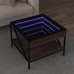 vidaXL Salontafel met Infinity LED 50x50x38 cm bruin, Huis en Inrichting, Tafels | Salontafels, 50 tot 100 cm, Verzenden, Nieuw