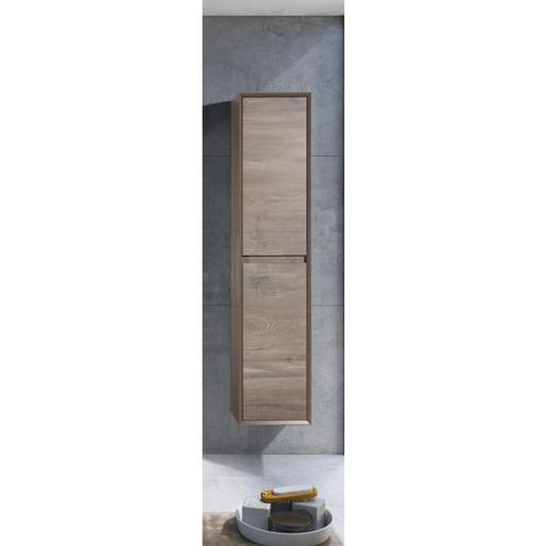 Kolomkast Sanimar Livigno Omkeerbaar Grijs Eiken 160 x 35 x, Huis en Inrichting, Badkamer | Badkamermeubels, 25 tot 50 cm, Overige typen