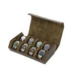 BUGOLINI AntiqusPro Deluxe – 8 Slot Leren Horloge Houder, Sieraden, Tassen en Uiterlijk, Horloges | Antiek, Overige materialen