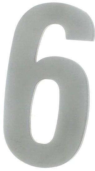 Huisnummer 6 130 mm RVS, Huis en Inrichting, Woonaccessoires | Overige, Nieuw, Ophalen of Verzenden