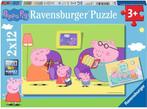 Thuis bij Peppa Pig Puzzel (2x12 stukjes) | Ravensburger -, Kinderen en Baby's, Speelgoed | Kinderpuzzels, Nieuw, Verzenden