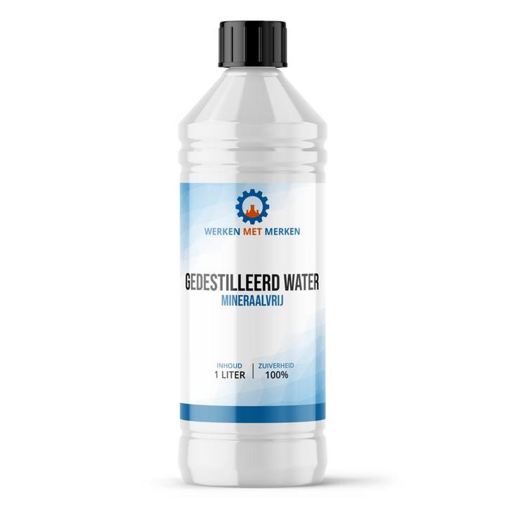 Wmm Chemie Gedestilleerd water 1 liter, fles, Doe-het-zelf en Verbouw, Overige Doe-het-zelf en Verbouw, Nieuw, Verzenden