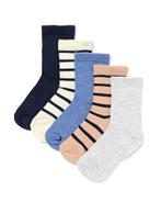 HEMA Kindersokken rib strepen - 5 paar roze 2+2 gratis, Verzenden, Nieuw