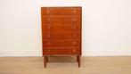 Vintage Deense ladekast | Teak | 6 lades | 110 cm, Huis en Inrichting, Kasten | Ladekasten, Ophalen of Verzenden, Nieuw