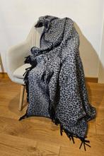 Exclusieve grote plaid in een mix van katoen, lichtgrijs en