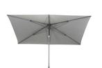 4-Seasons stokparasol Azzurro 250 x 250 cm - Mid Grey, Tuin en Terras, Parasols, Nieuw, Stokparasol, Verzenden, Kantelbaar