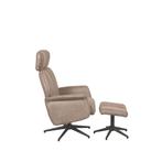 Relaxfauteuil Verdal incl. hocker (Taupe), Nieuw, 75 tot 100 cm, Ophalen of Verzenden, 50 tot 75 cm