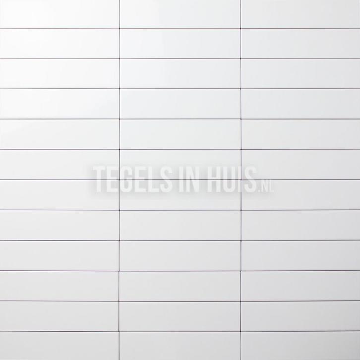 Wandtegel costa nova wit glans 5x20 ideaal voor visgraat, Doe-het-zelf en Verbouw, Tegels, Wandtegels, Nieuw, 10 m² of meer, Keramiek