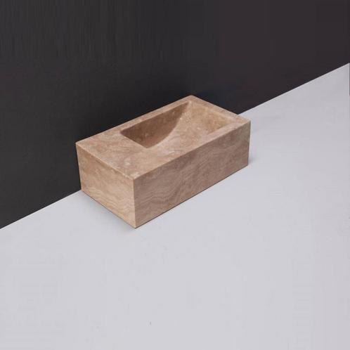 Fontein Forzalaqua Venetia Xs Travertin Gezoet 29X16X10 cm, Doe-het-zelf en Verbouw, Sanitair, Overige typen, Nieuw, Ophalen of Verzenden