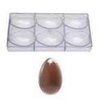 Chocolade Holvorm Chocolate World Ei Facet (6x) 86x56x30mm, Verzenden, Nieuw