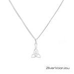 Zilveren ketting love knot moeder dochters, Verzenden, Nieuw, Zilver