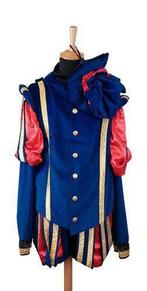 Deluxe Fluwelen Pietenkostuum – Blauw met Rood — M, Diversen, Sinterklaas, Ophalen of Verzenden, Nieuw