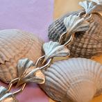 8 Krt. Fantasie schakel ketting met Japanse Ginkgo blader..., Ophalen of Verzenden, Goud