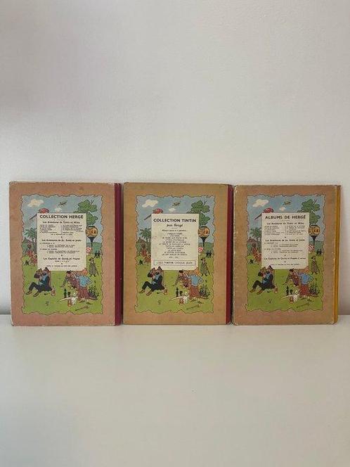 Tintin T7 + T11 + 12 - 3x C - 3 Albums in verschillende, Boeken, Stripboeken