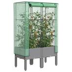 vidaXL Plantenbak verhoogd met kashoes 80x40x140 cm, Tuin en Terras, Bloembakken en Plantenbakken, Verzenden, Nieuw, Kunststof