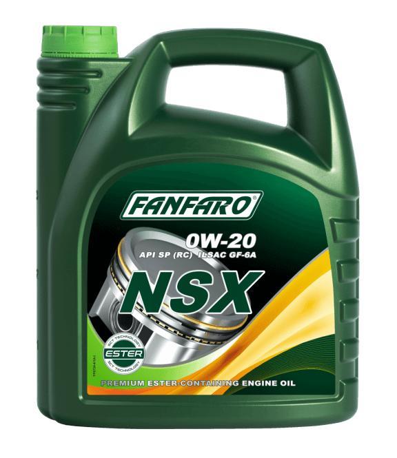 Fanfaro NSX 0W20 Premium Ester Motorolie - 4 Liter, Auto diversen, Onderhoudsmiddelen, Verzenden